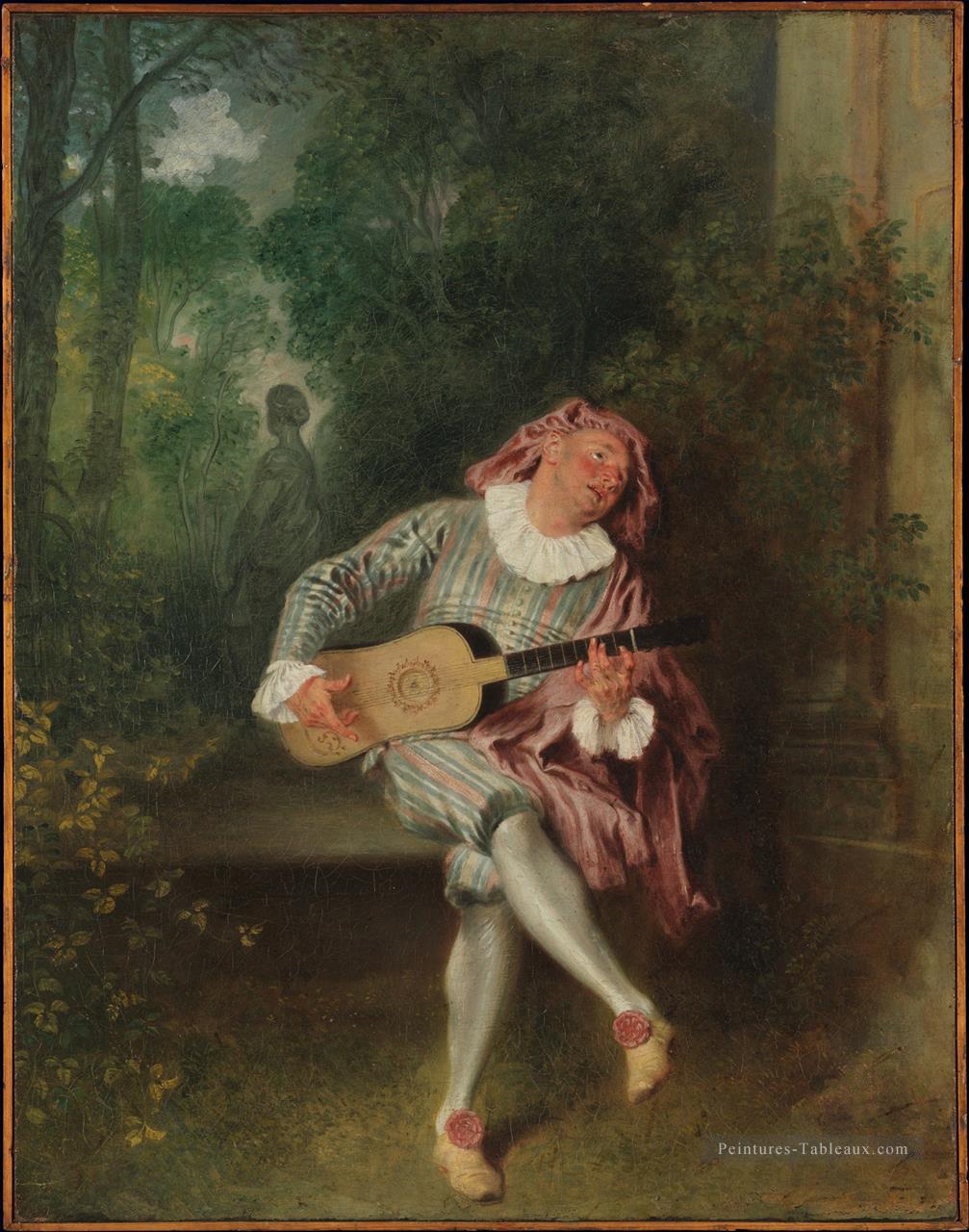 Mezzetin Jean Antoine Watteau Peintures à l'huile